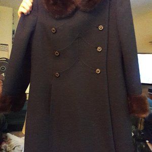 Vintage Meier & Frank Fur trimmed coat